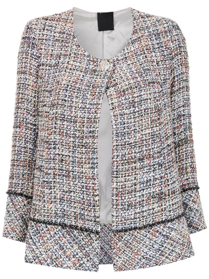 Andrea Bogosian Chain Detail Tweed Jacket - Grey