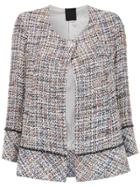 Andrea Bogosian Chain Detail Tweed Jacket - Grey