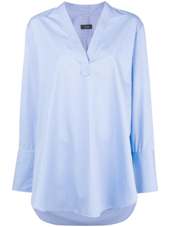 Joseph Oversize V-neck Shirt - Blue