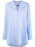 Joseph Oversize V-neck Shirt - Blue