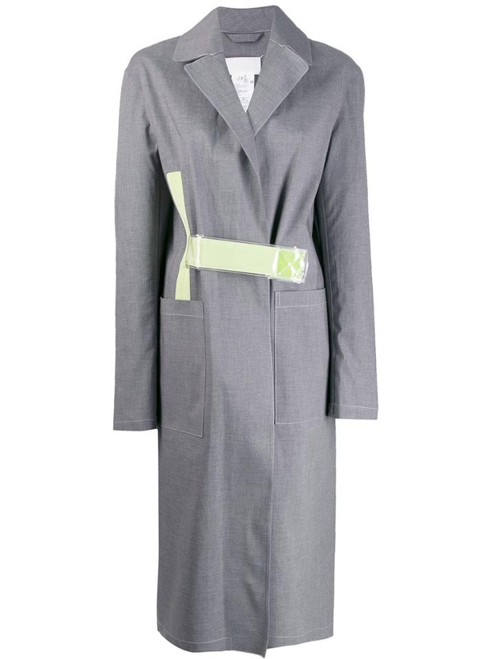 Mackintosh Maison Margiela Grey Bonded Cotton Single Breasted Trench
