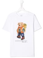 Ralph Lauren Kids Bear Print T-shirt - White