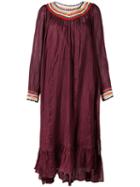 Tsumori Chisato - Crochet Trim Tunic Dress - Women - Silk/polyester/polyurethane - M, Red, Silk/polyester/polyurethane