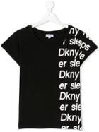 Dkny Kids Teen Logo Print T-shirt - Black