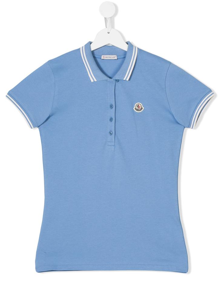 Moncler Kids Teen Slim-fit Polo Shirt - Blue