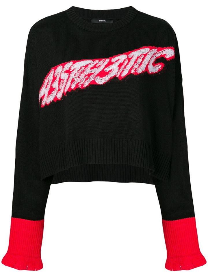 Diesel M-ticx Cropped Jumper - Black