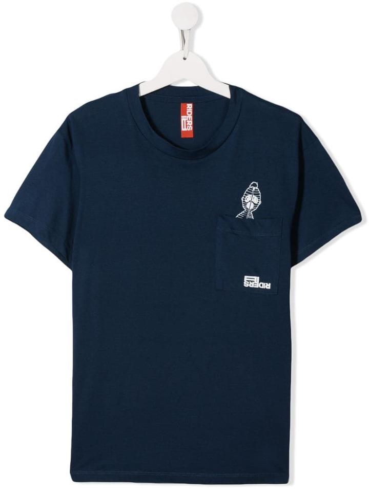 Ai Riders On The Storm Kids Teen Printed T-shirt - Blue