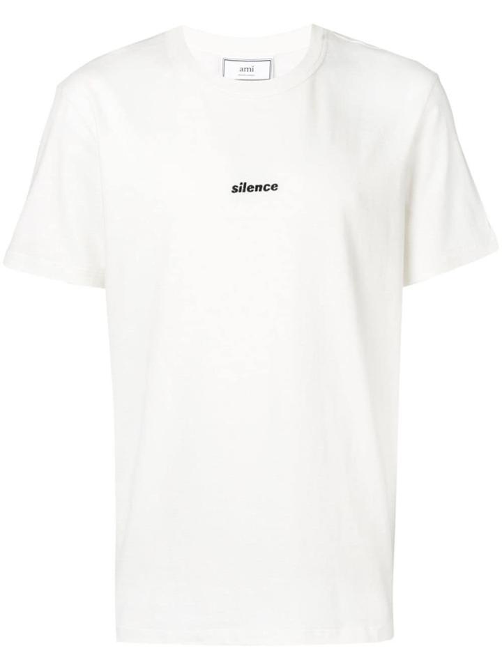 Ami Alexandre Mattiussi 'silence' Print T-shirt - Neutrals
