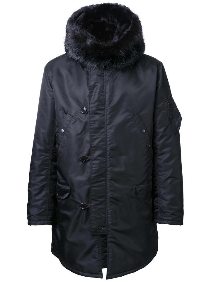Gold Wind Protex Tiny N-3b Long Jacket, Men's, Size: Large, Black, Nylon