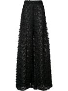 Christian Siriano Petal Lace Pants, Women's, Size: 4, Black, Polyester