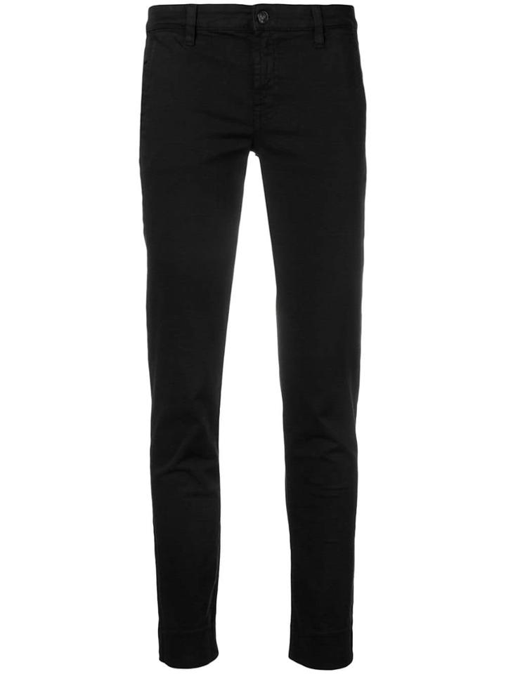 7 For All Mankind Low Rise Skinny Jeans - Black