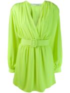 Off-white Neon Belted Dress - Yellow