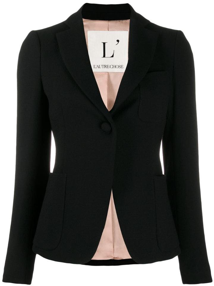 L'autre Chose Classic Single-breasted Blazer - Black