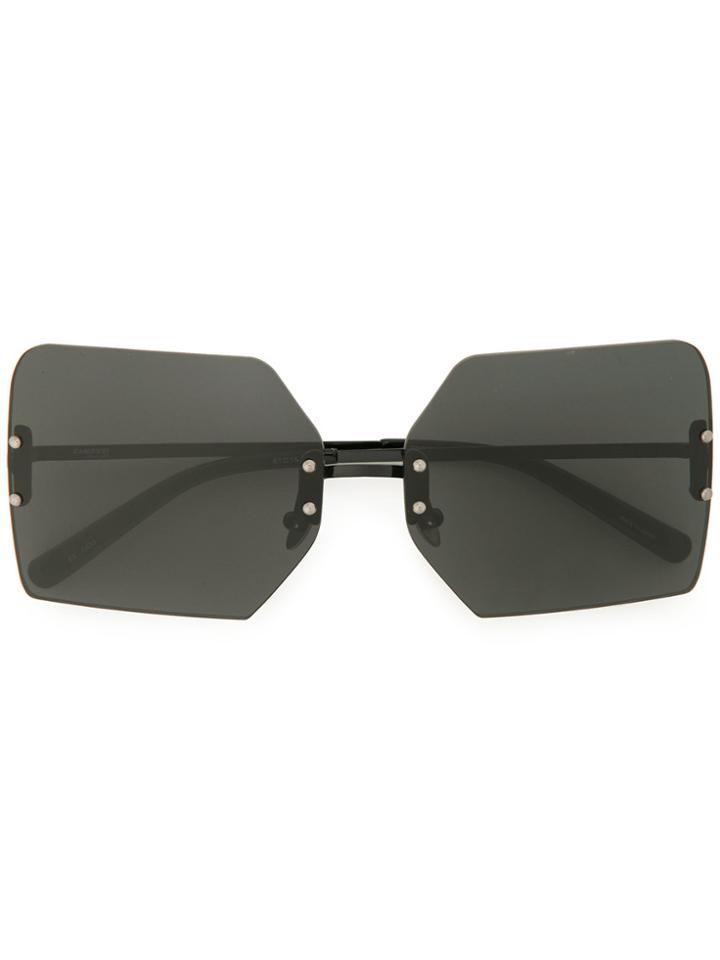 Zambesi Zambesi X Linda Farrow Hexagon Sunglasses - Black