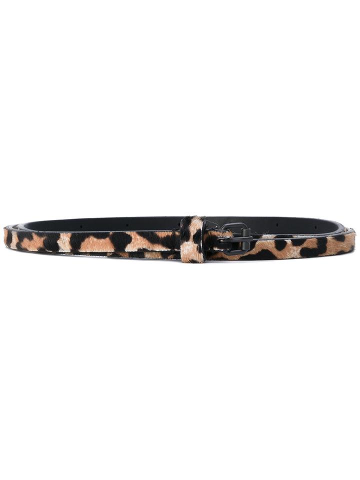 Haider Ackermann - Leopard Print Belt - Women - Leather - Xxxs, Nude/neutrals, Leather