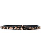 Haider Ackermann - Leopard Print Belt - Women - Leather - Xxxs, Nude/neutrals, Leather