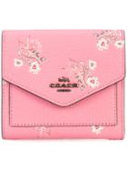 Coach Floral Bow Small Wallet - Pink & Purple