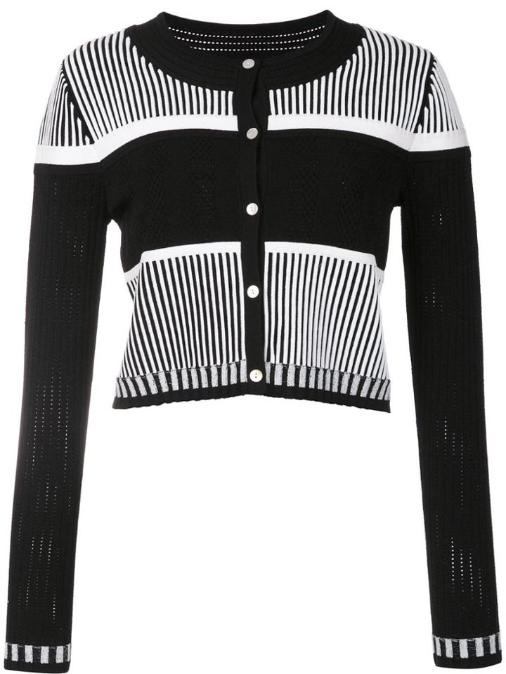 Prabal Gurung Ottoman Stitch Cropped Bolero - Black