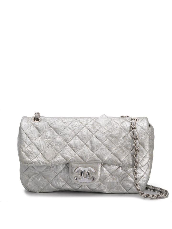 Chanel Vintage Large Ice Cube Runway 2010 Bag - Silver