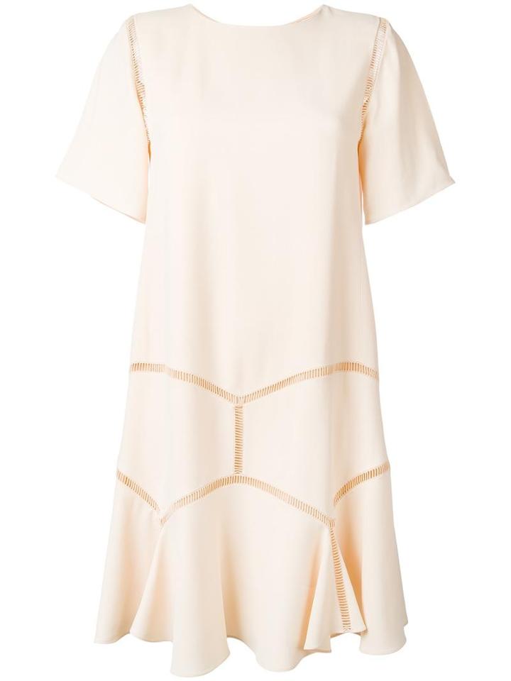 Chloé Cut Out A-line Dress, Women's, Size: 36, Pink/purple, Acetate/viscose/cotton/silk