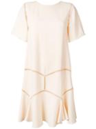 Chloé Cut Out A-line Dress, Women's, Size: 36, Pink/purple, Acetate/viscose/cotton/silk