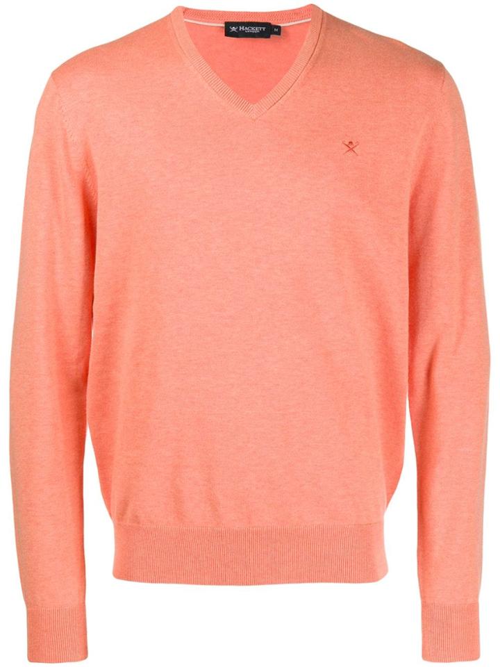 Hackett Classic V-neck Pullover - Orange