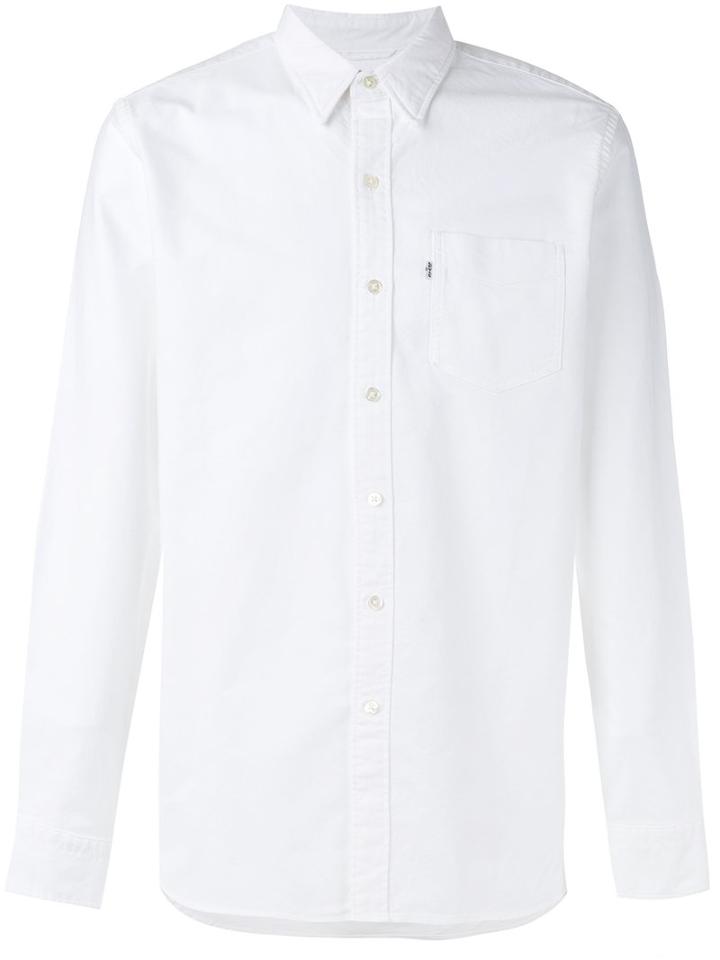 Levi's Front Pocket Plain Shirt, Men's, Size: Xl, White, Cotton
