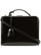 Mark Cross Grace Box Crossbody Bag, Women's, Black, Rattan Fibres/leather
