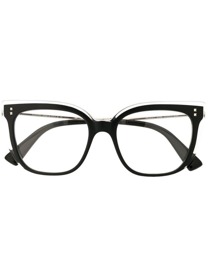 Valentino Eyewear Square-frame Glasses - Black