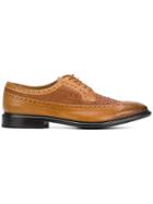 Ps By Paul Smith Budapester Woven Panel Brogues - Brown
