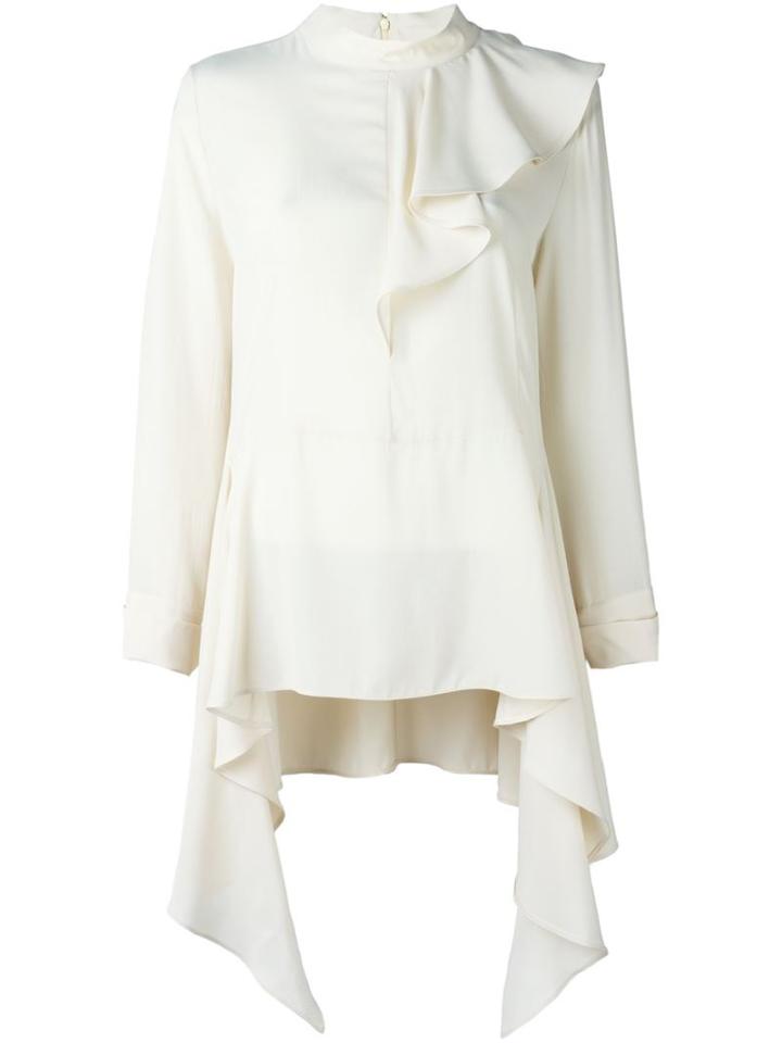 Marni Cascading Ruffle Blouse, Women's, Size: 38, Nude/neutrals, Silk/acetate
