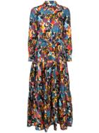 La Doublej Printed Maxi Skirt - Blue