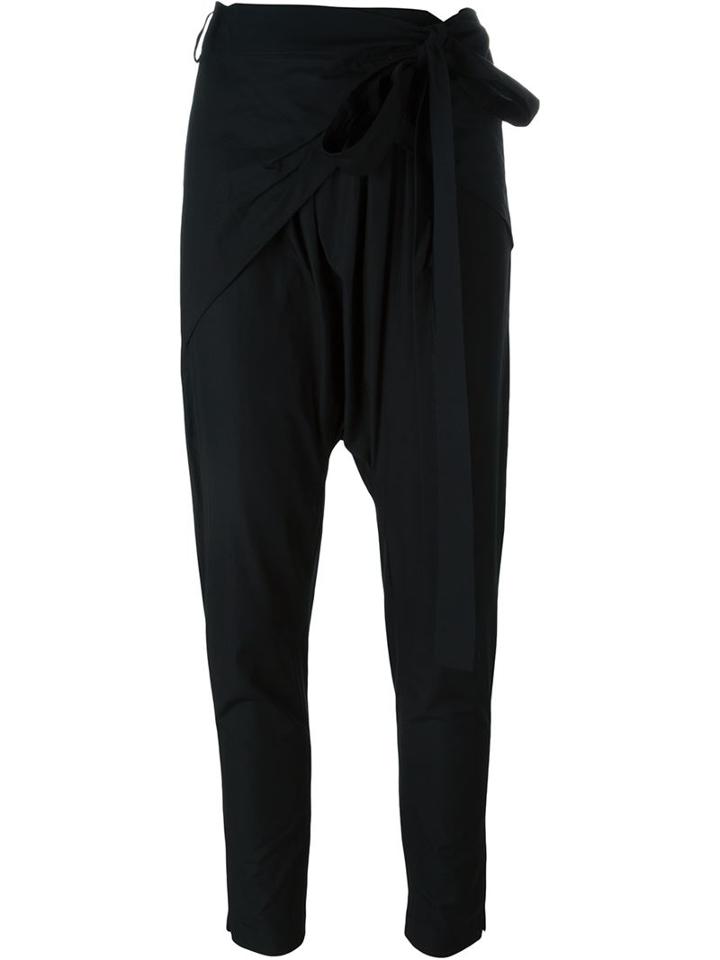 Isabel Marant - Wrap Trousers - Women - Cotton - 36, Black, Cotton