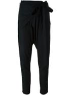 Isabel Marant - Wrap Trousers - Women - Cotton - 36, Black, Cotton