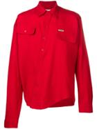 Off-white Asymmetric Twist Shirt - Red