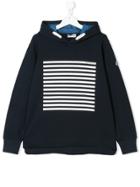 Moncler Kids Stripe Detail Hoodie - Blue