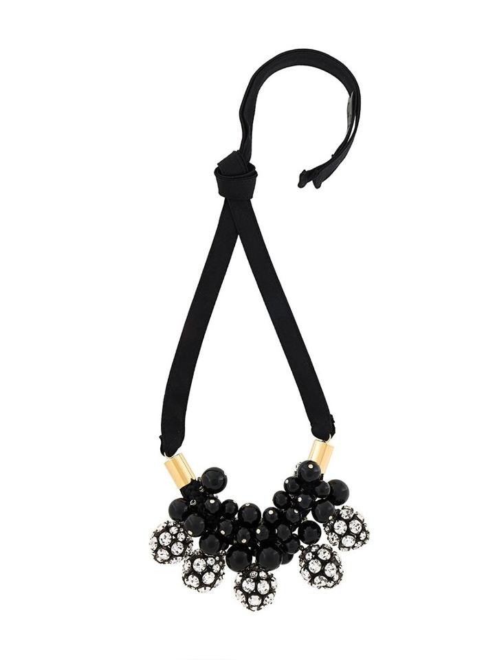 Marni Strass Cluster Necklace, Women's, Metallic