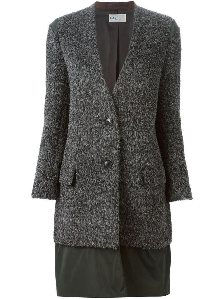 Kolor Contrasted Hem Coat