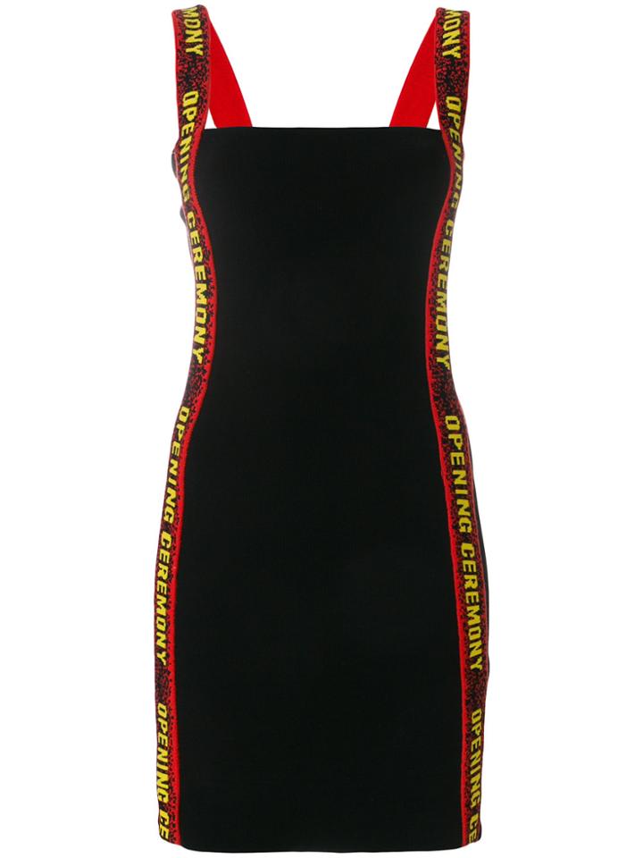 Opening Ceremony Logo Stripe Bandage Dress - Black