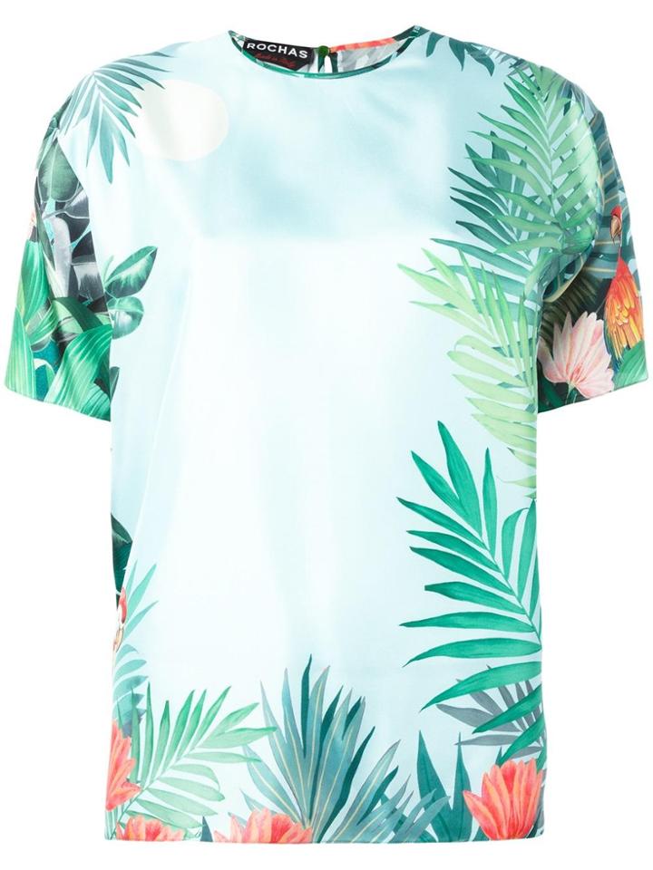 Rochas Floral Print Blouse - Green