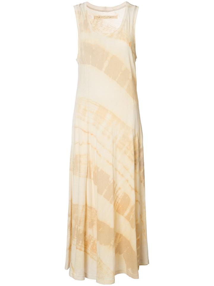 Raquel Allegra Tie Dye Midi Dress, Women's, Size: 2, Nude/neutrals, Cotton/polyester