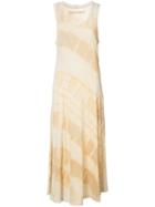 Raquel Allegra Tie Dye Midi Dress, Women's, Size: 2, Nude/neutrals, Cotton/polyester