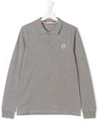 Moncler Kids Teen Logo Patch Polo Shirt - Grey