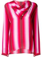 Marco De Vincenzo Draped Striped Blouse - Multicolour