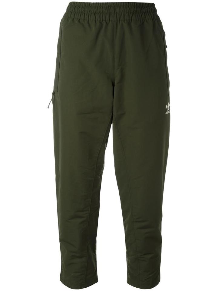 Adidas 'fallen Future' Cropped Track Pants, Women's, Size: Medium, Green, Polyester