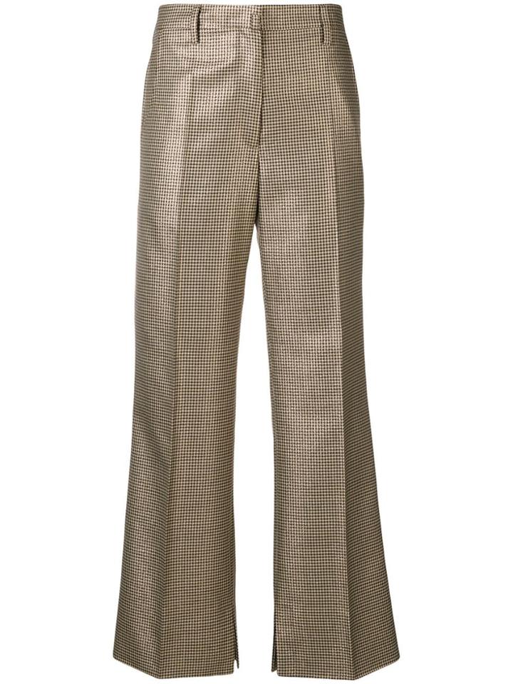 Golden Goose Deluxe Brand Flared Cropped Trousers - Nude & Neutrals