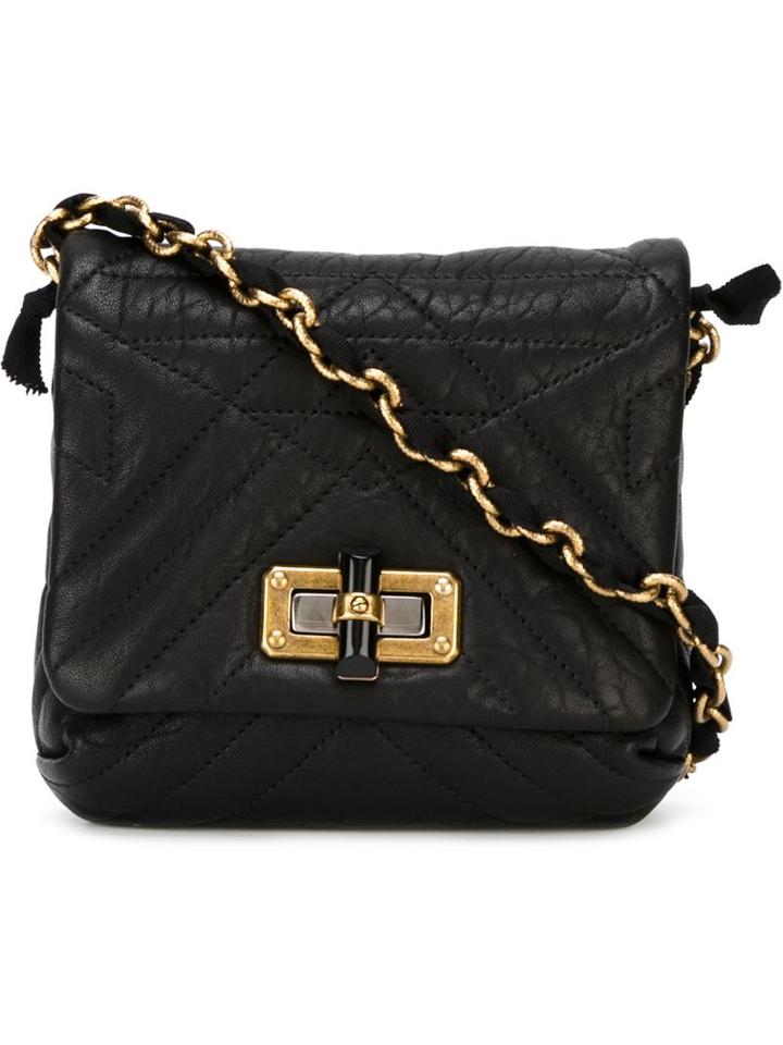 Lanvin 'happy' Shoulder Bag, Women's, Black, Lamb Skin/metal (other)