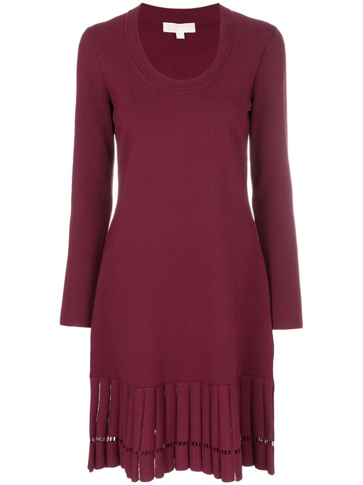 Michael Michael Kors Pleated-hem Dress - Pink & Purple