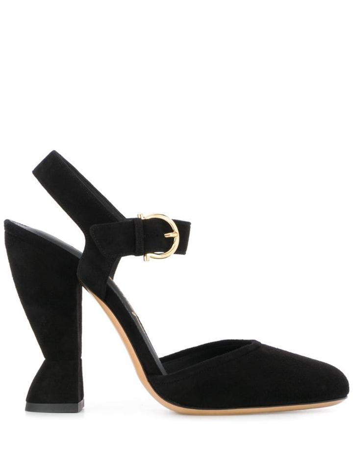 Bottega Veneta Metallic Pleated Pumps - Gold