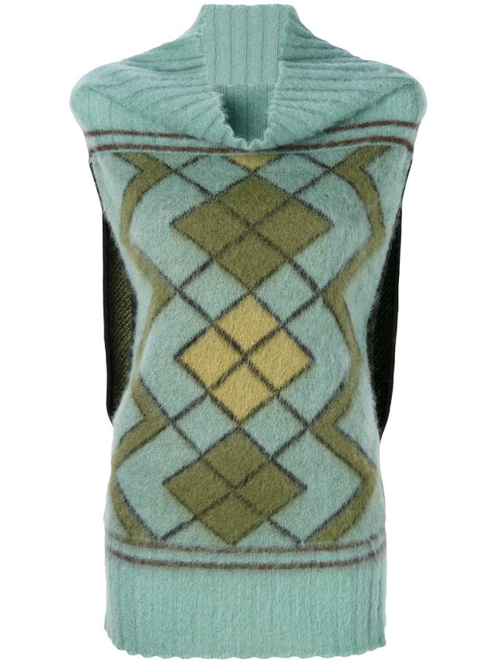 Antonio Marras Embroidered Knitted Vest - Green